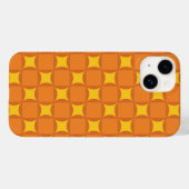 De oranje jaren 70 stijl cirkel Case-Mate iPhone case (Achterkant (horizontaal))
