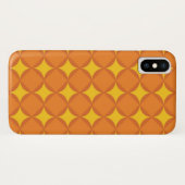 De oranje jaren 70 stijl cirkel Case-Mate iPhone case (Achterkant (horizontaal))