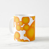 De oranje jaren 70-stijl koffiemok (Voorkant links)