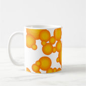 De oranje jaren 70-stijl koffiemok (Links)