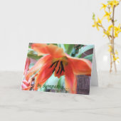 De oranje Kaart van de Sympathie van de Lelie (Gele Bloem)