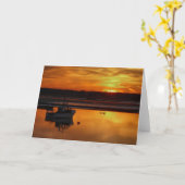De oranje Kaart van de Zonsondergang (Gele Bloem)