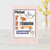 De Oranje Kaart van het Afstuderen van de douane a (Gele Bloem)