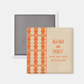 De Oranje Kader van het Deco van de Kunst sparen d Magneet (Voorkant / Achterkant)