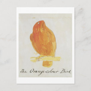 De Oranje kleurenvogel uit 'zestien tekeningen van Briefkaart