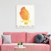 De Oranje kleurenvogel uit 'zestien tekeningen van Canvas Afdruk (Insitu (Woonkamer))