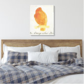 De Oranje kleurenvogel uit 'zestien tekeningen van Canvas Afdruk (Insitu (Slaapkamer))