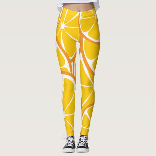 De Oranje Leggings van de Citrusvrucht van de (Voorkant)