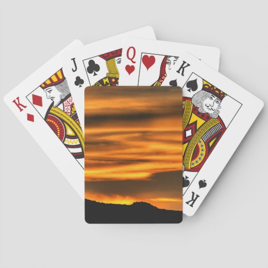 De oranje Lijnen van de Wolk Pokerkaarten (Achterkant)