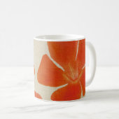 De oranje Mok van de Druk van de Bloem (Voorkant rechts)