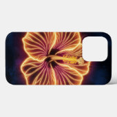 De oranje neon hibiscusbloem, oranje hibiscus Case-Mate iPhone case (Achterkant (horizontaal))