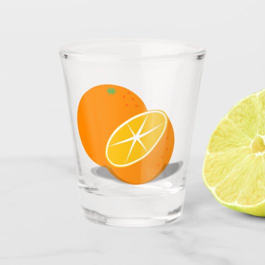 De oranje shot glas (Voorkant)