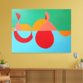 De Oranje Sleutel Moderne Kunstprint Canvas Afdruk (Insitu (Woonkamer))