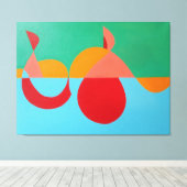 De Oranje Sleutel Moderne Kunstprint Canvas Afdruk (Insitu (Houten vloer))