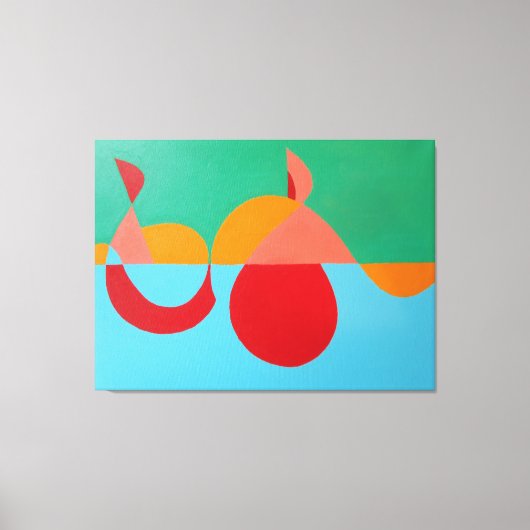 De Oranje Sleutel Moderne Kunstprint Canvas Afdruk (Voorkant)