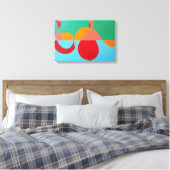De Oranje Sleutel Moderne Kunstprint Canvas Afdruk (Insitu (Slaapkamer))