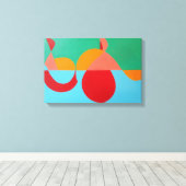 De Oranje Sleutel Moderne Kunstprint Canvas Afdruk (Insitu (Houten vloer))