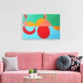 De Oranje Sleutel Moderne Kunstprint Canvas Afdruk (Insitu (Woonkamer))