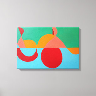 De Oranje Sleutel Moderne Kunstprint Canvas Afdruk