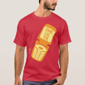 De Oranje Telefoon T-Shirt van de Tik van de Tik v (Voorkant)