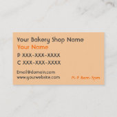 De oranje volledig klantgerichte kaarten van de visitekaartje (Achterkant)