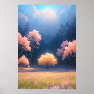 De Oranje voogd van het bos Poster