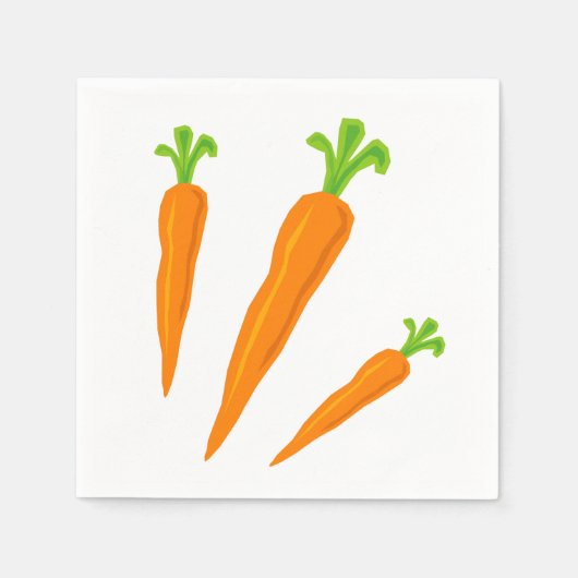 De oranje wortel plantaardige document van de servet (Voorkant)