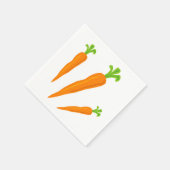 De oranje wortel plantaardige document van de servet (Hoek)