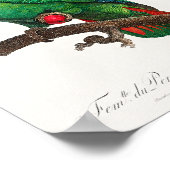 De Oranjevleugelamazone Poster (Hoek)
