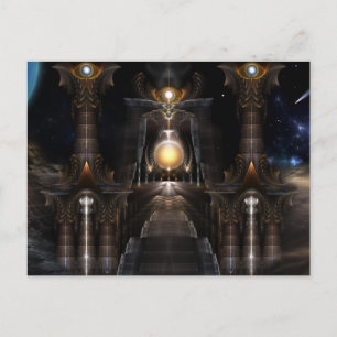 De Orb van Acrellis Fractal Art Briefkaart