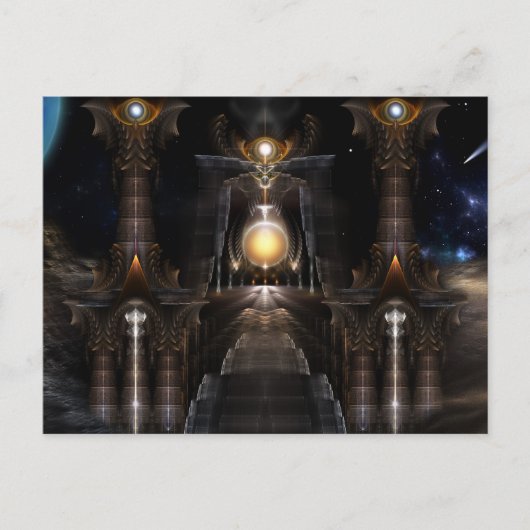 De Orb van Acrellis Fractal Art Briefkaart (Voorkant)