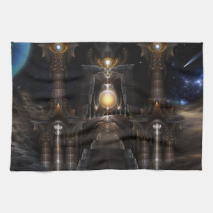 De Orb van Acrellis Fractal Art Kitchen Towel Theedoek