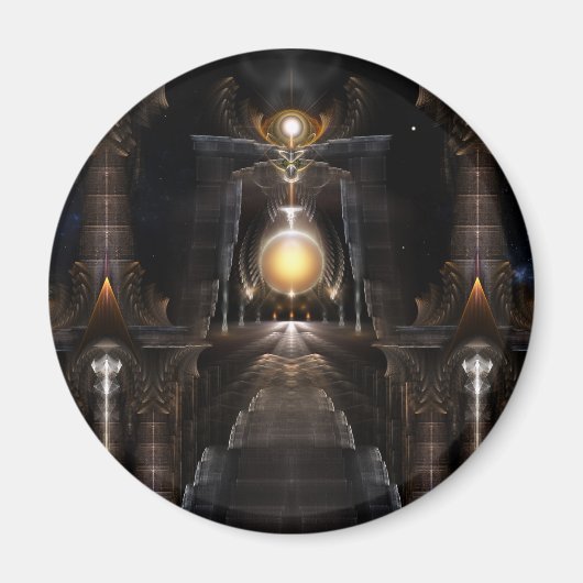 De Orb van Acrellis Fractal Art Magneet (Voorkant)