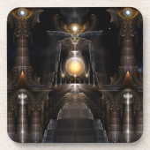 De Orb van Acrellis Fractal Art Onderzetter set (Voorkant)