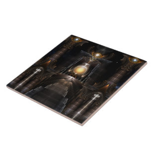 De Orb van Acrellis Fractal Art Tegel Tegeltje