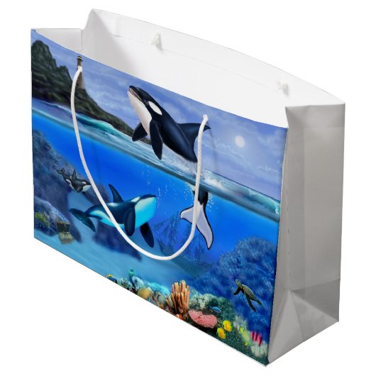 De Orca familie Groot Cadeauzakje (Achterkant Gekanteld)