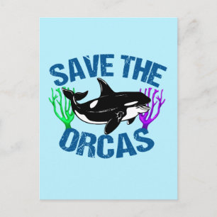 De Orcas Cute opslaan Briefkaart
