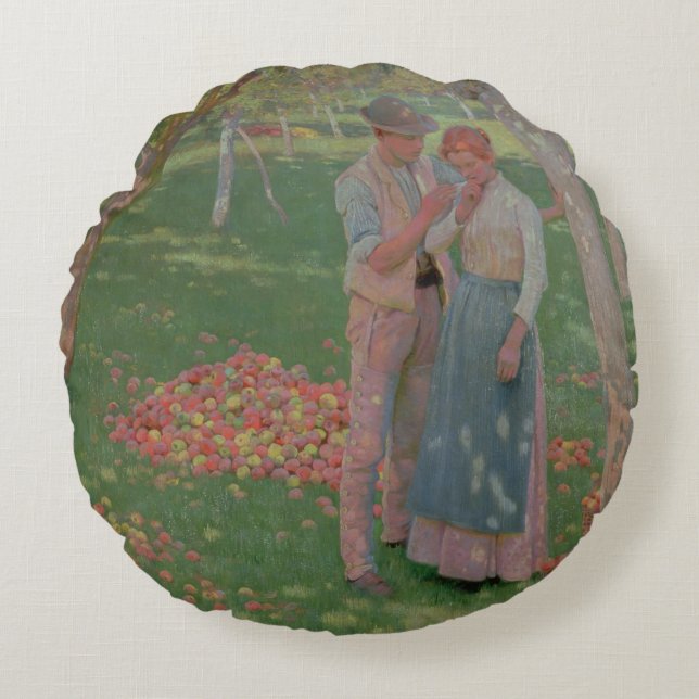 De Orchard Rond Kussen (Voorkant)