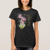 De orchidee T-Shirt (zwart) (Voorkant)