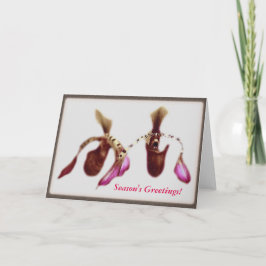 De Orchidee van de Bloem van Kerstmis Feestdagen Kaart