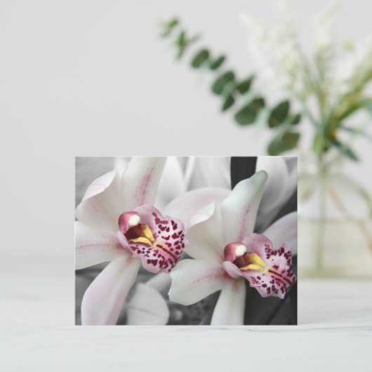 De Orchidee van de brand Briefkaart (Staand voorkant)
