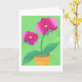 De Orchidee van de lente Kaart (Gele Bloem)