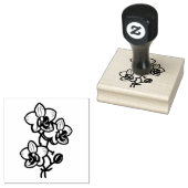 de orchideeën rubberen stempel  (Gestempeld)