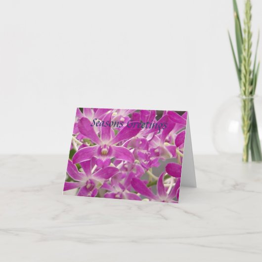 De Orchideeën van de Groeten van seizoenen Feestdagen Kaart (Voorkant)