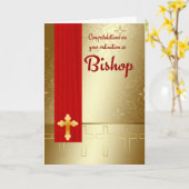 De Ordening van de Bischop van gelukwensen in Rood Kaart (Gele Bloem)