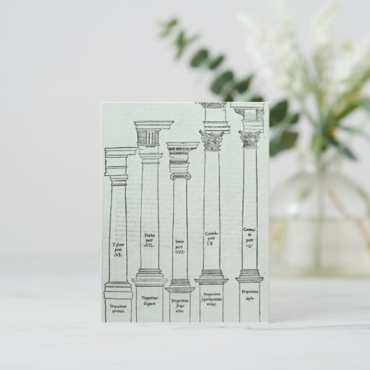 De Orders van Architectuur Briefkaart (Staand voorkant)