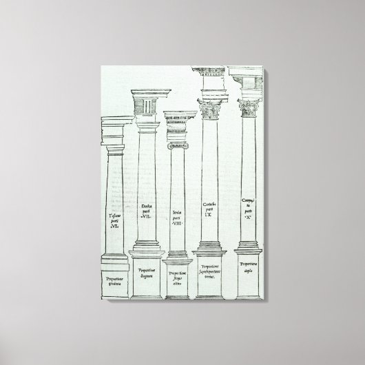 De Orders van Architectuur Canvas Afdruk (Voorkant)