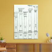De Orders van Architectuur Canvas Afdruk (Insitu (Woonkamer))