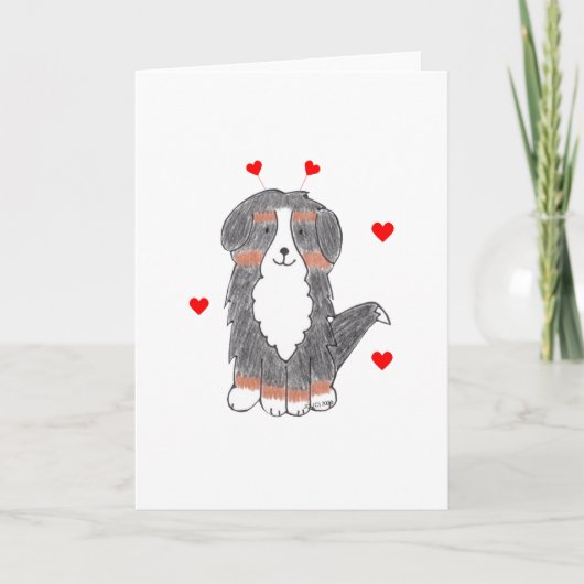 De Oren van Valentijn van de Hond van de Berg van Feestdagen Kaart (Voorkant)