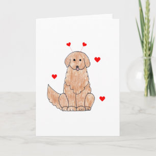De Oren van Valentijn van het golden retriever Feestdagen Kaart